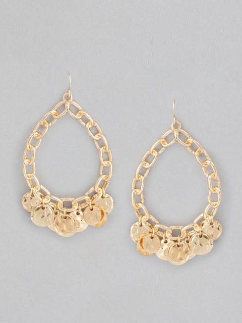 

20Dresses Gold-Toned Teardrop Shaped Drop Earrings
