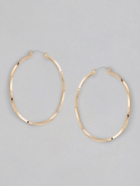 

20Dresses Gold-Toned Oval Hoop Earrings