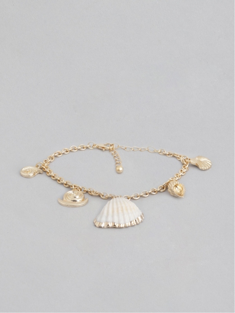 

20Dresses Women Gold-Toned & Off-White Charm Bracelet