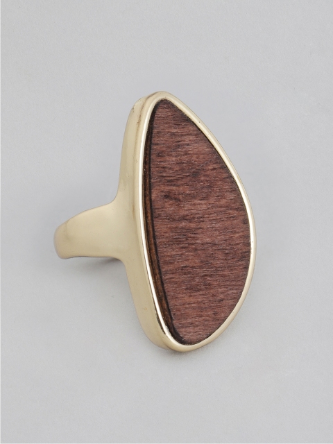 

20Dresses Women Brown & Gold-Toned Adjustable Finger Ring