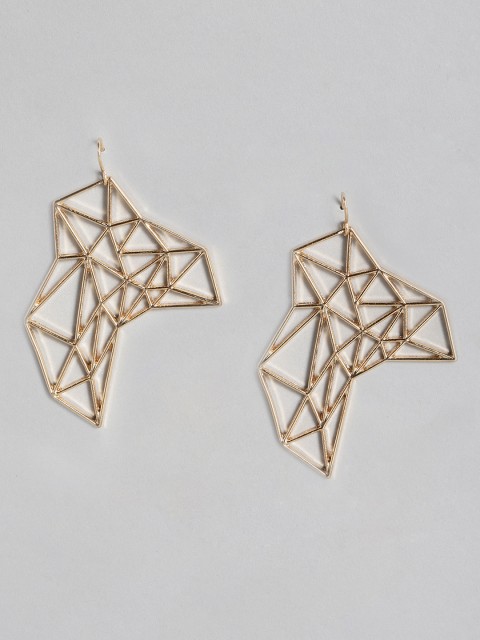

20Dresses Gold-Toned Geometric Drop Earrings