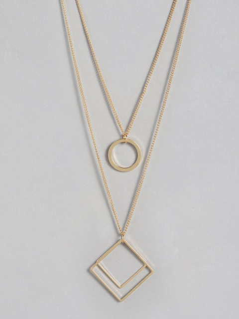 

20Dresses Gold-Toned Geometric Shaped Minimal Layered Necklace