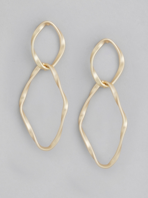 

20Dresses Gold-Toned Contemporary Drop Earrings
