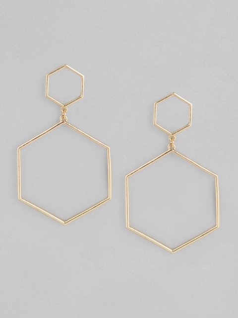 

20Dresses Gold-Toned Geometric Drop Earrings