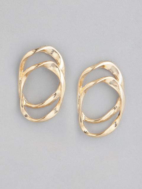 

20Dresses Gold-Toned Contemporary Drop Earrings