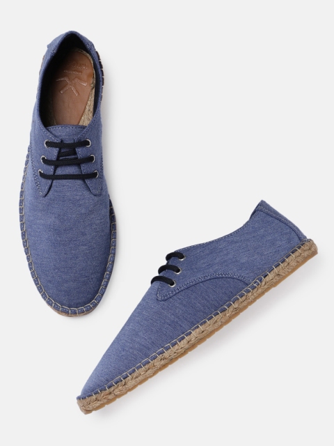 

WROGN Men Purple Lace-Up Espadrilles
