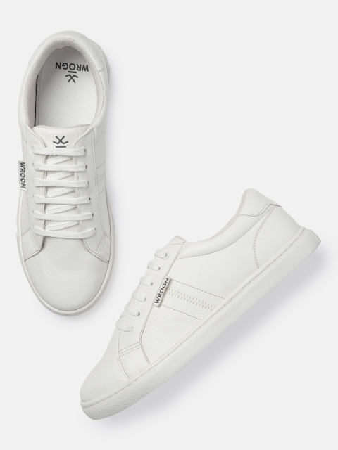 

WROGN Men White Solid Sneakers