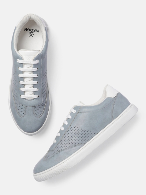 

WROGN Men Blue Solid Sneakers
