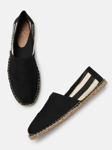 

WROGN Men Black Solid Espadrilles