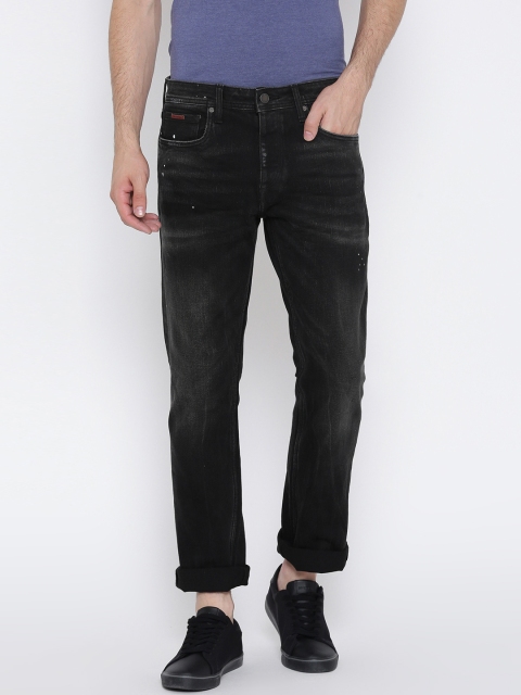 

Jack & Jones Men Black Regular Fit Mid-Rise Clean Look Jeans