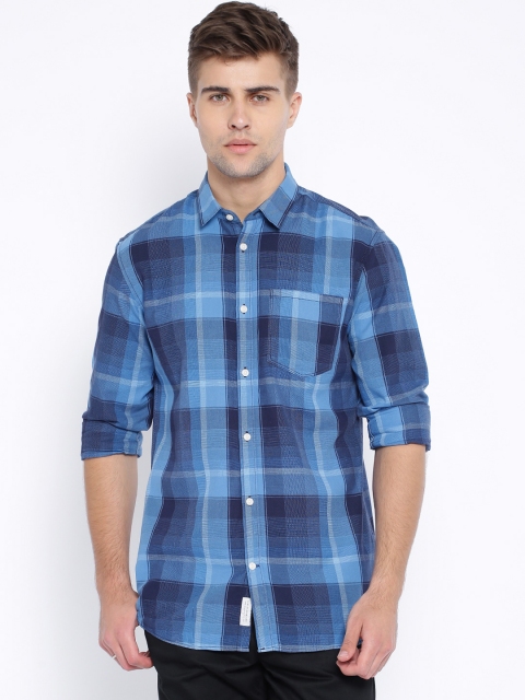 

Jack & Jones Blue Checked Casual Shirt