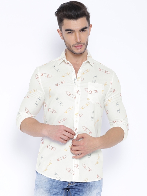 

Jack & Jones White Printed Casual Shirt