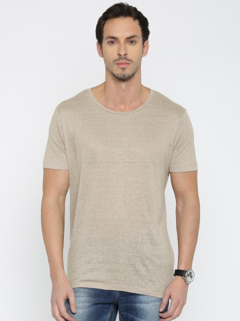 

Jack & Jones Men Grey Solid Round Neck T-Shirt