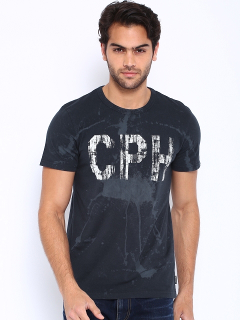 

Jack & Jones Navy Printed T-shirt, Navy blue
