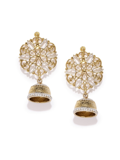 

Fida Gold-Toned Classic Filigree Jhumkas