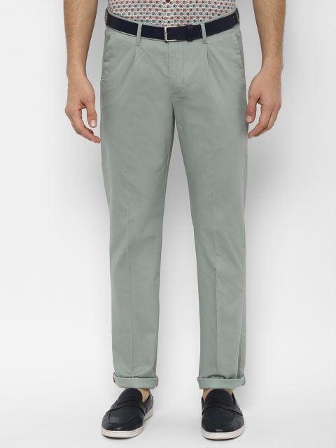 

Allen Solly Men Grey Slim Fit Pleated Regular Trousers
