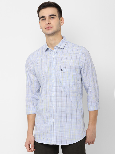 

Allen Solly Sport Men White & Blue Slim Fit Checked Casual Shirt