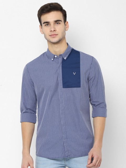 

Allen Solly Sport Men Blue & White Slim Fit Checked Casual Shirt