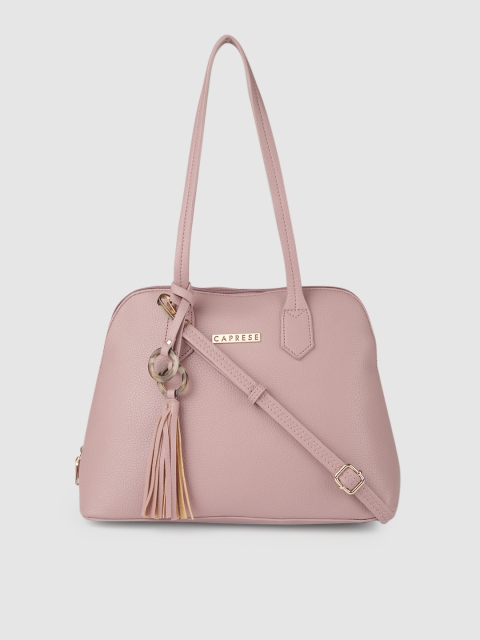 

Caprese Pink Solid Shoulder Bag