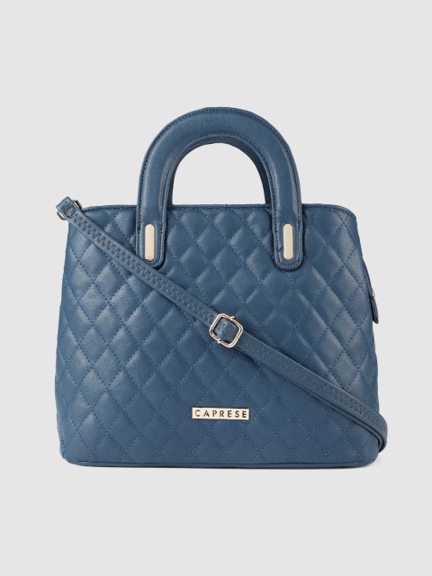 

Caprese Teal Blue Quilted Handheld Bag