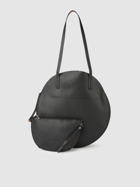 

Caprese Black Solid Shoulder Bag