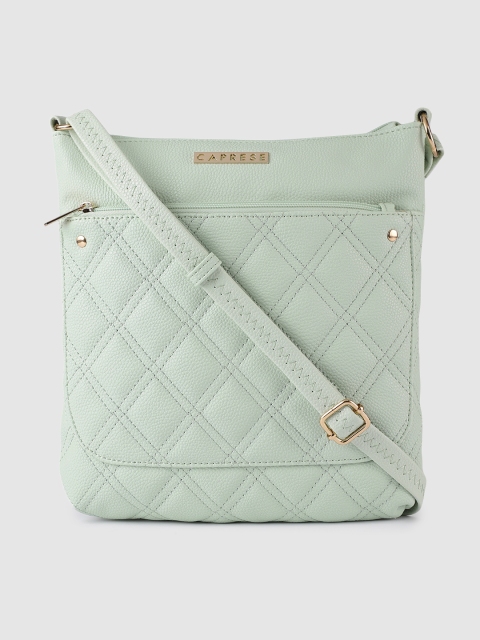 

Caprese Women Green Quilted Sling Bag