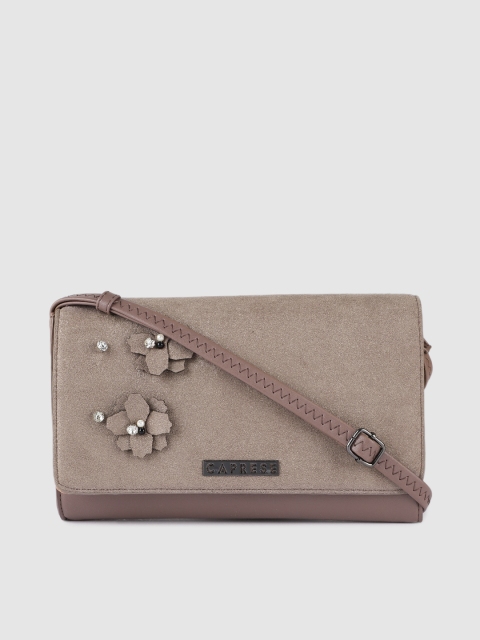 

Caprese Taupe Embellished Sling Bag