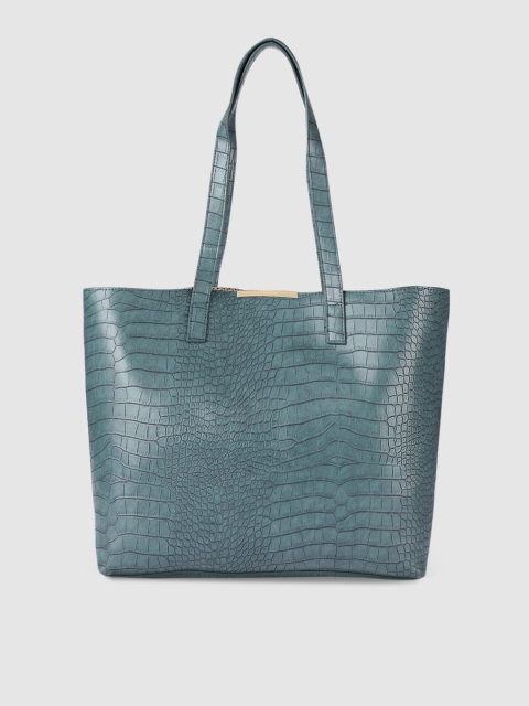 

Caprese Teal Blue Textured Tote Bag