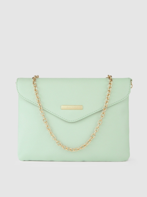 

Caprese Green Solid Sling Bag
