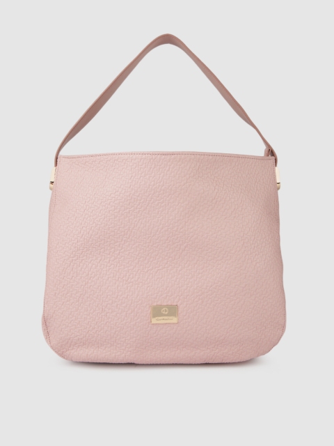 

Caprese Pink Textured Hobo Bag