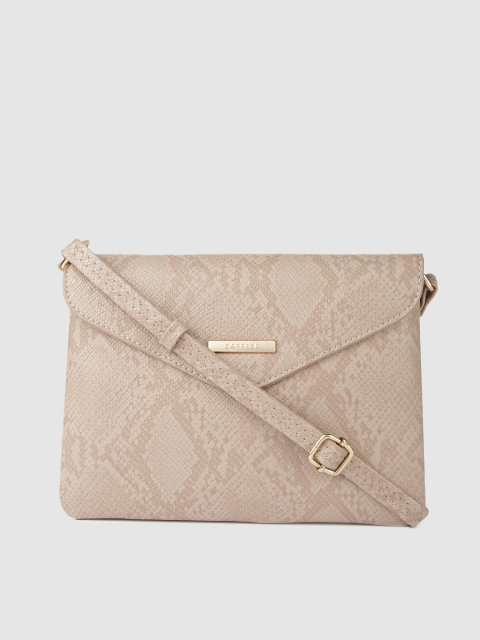 

Caprese Beige Textured Sling Bag