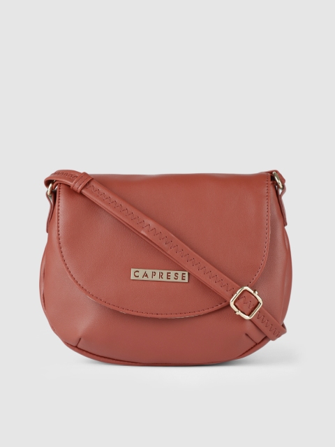 

Caprese Rust Brown Solid Sling Bag