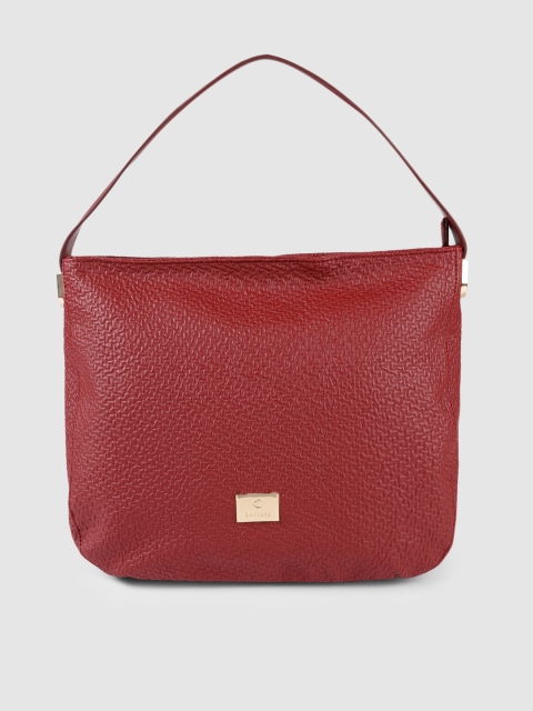 

Caprese Maroon Textured PEPPER Hobo Bag