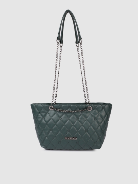 

Caprese Green Quilted Shoulder Bag