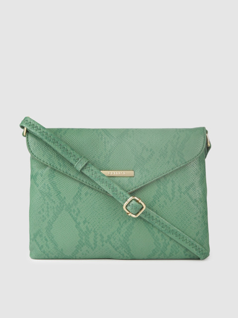 

Caprese Green Textured Sling Bag