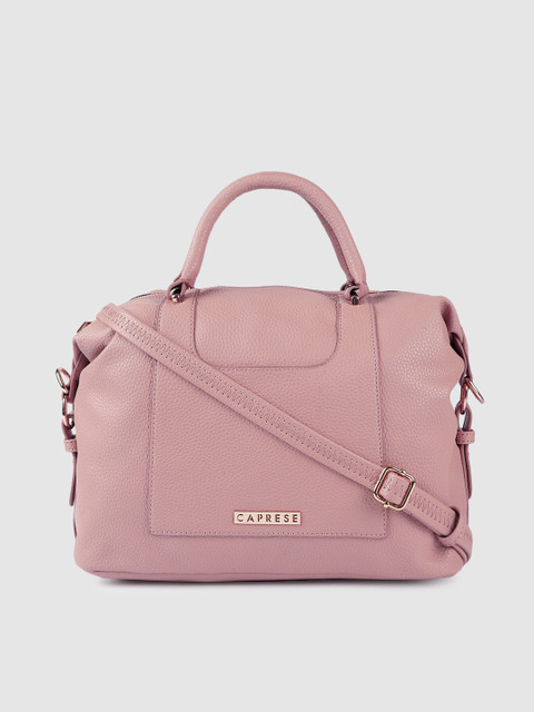 

Caprese Pink Solid Handheld Bag