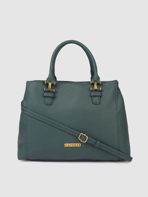 

Caprese Green Solid Handheld Bag