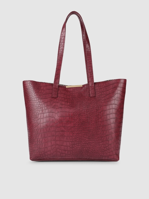 

Caprese Maroon Textured Shoulder Bag