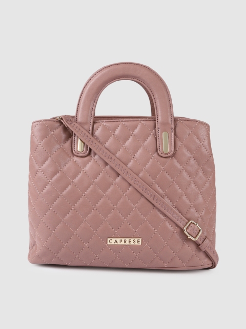 

Caprese Pink Quilted Handheld Bag