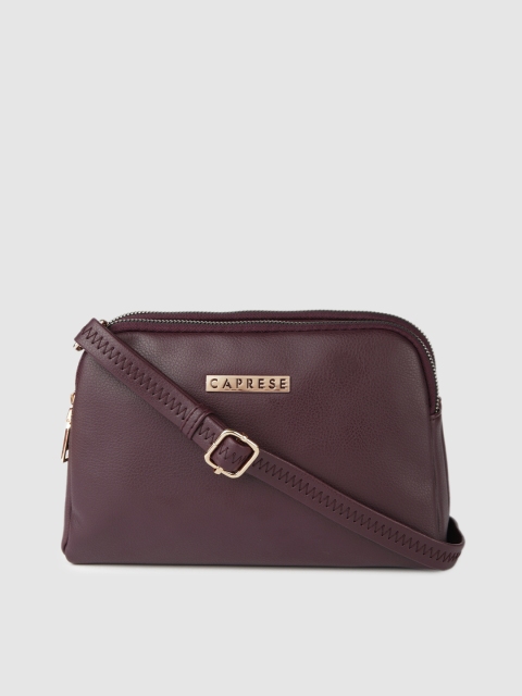 

Caprese Maroon Solid Sling Bag