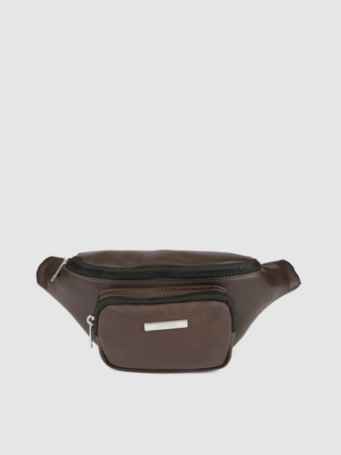 

Caprese Women Brown Textured Waistpouch