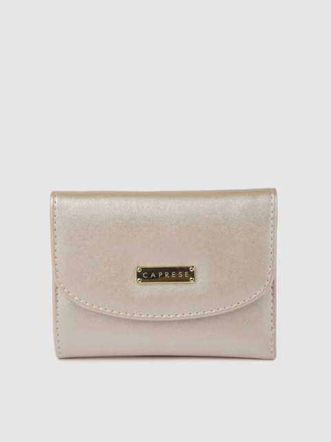 

Caprese Women Pink Solid NELLY Three Fold Wallet