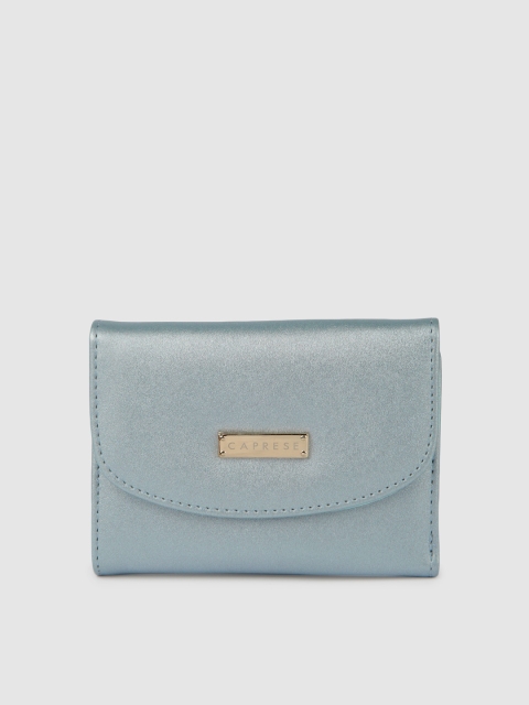 

Caprese Women Blue Solid NELLY Three Fold Wallet