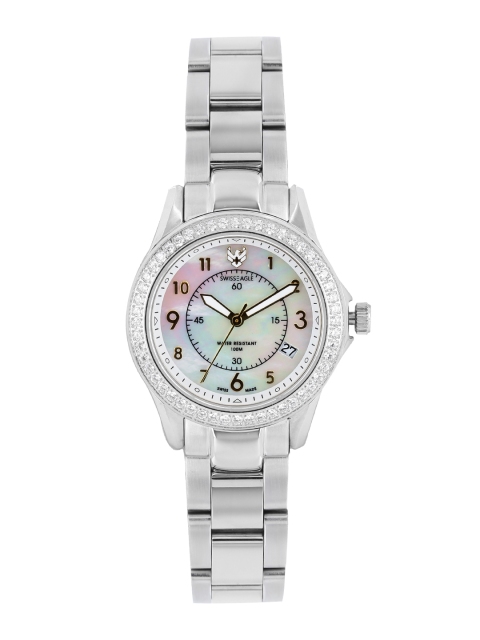 

Swiss Eagle Women Pearly White Dial Watch SE-6027-22