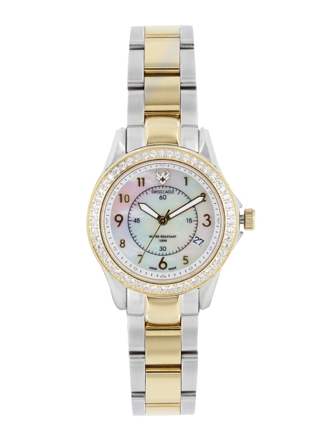 

Swiss Eagle Women Pearly White Dial Watch SE-6027-33