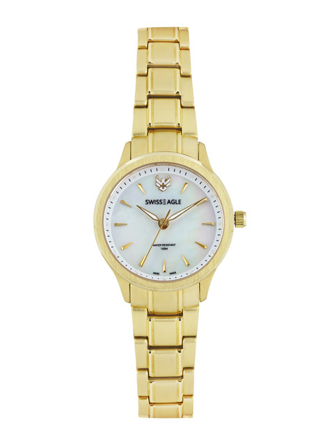 

Swiss Eagle Women Pearly White Dial Watch SE-6047-22
