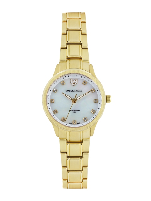 

Swiss Eagle Women Pearly White Dial Watch SE-6047-55