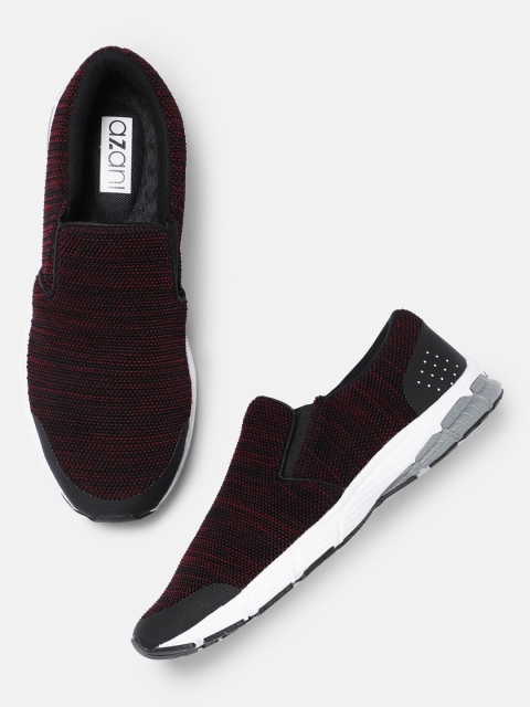 

Azani Men Red & Black Flex Slip-on Walking and Training Slip-On Shoes