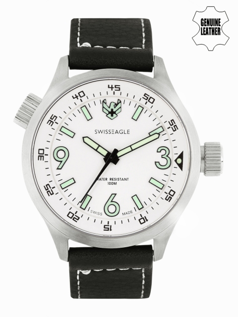 

Swiss Eagle Men White Dial Watch SE-9030-02