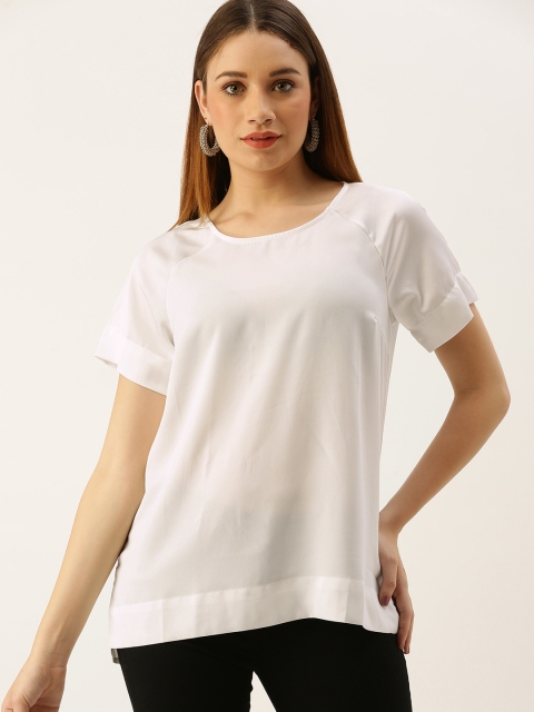 

FOREVER 21 Women White Solid Top